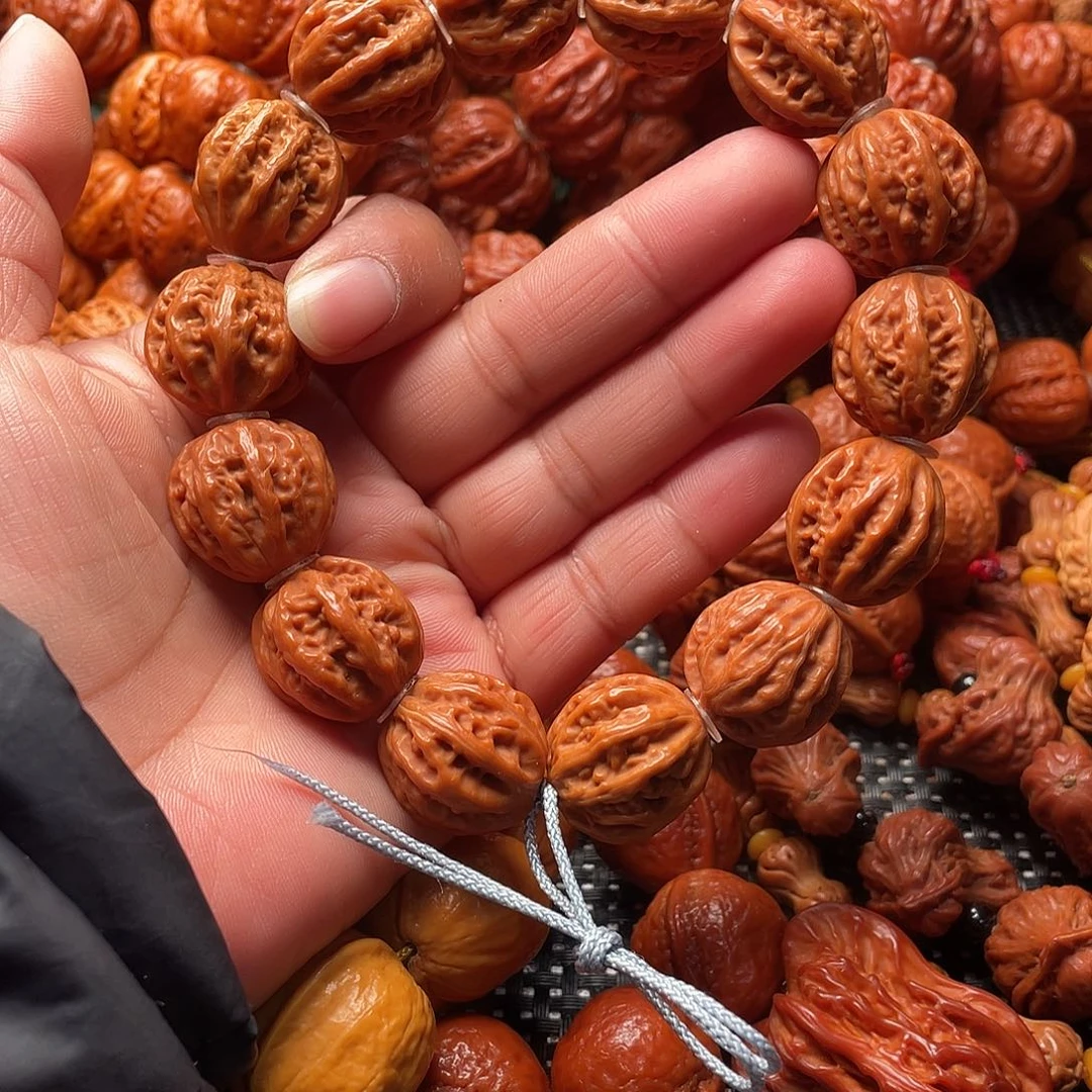 文玩核桃手串粗筋八棱