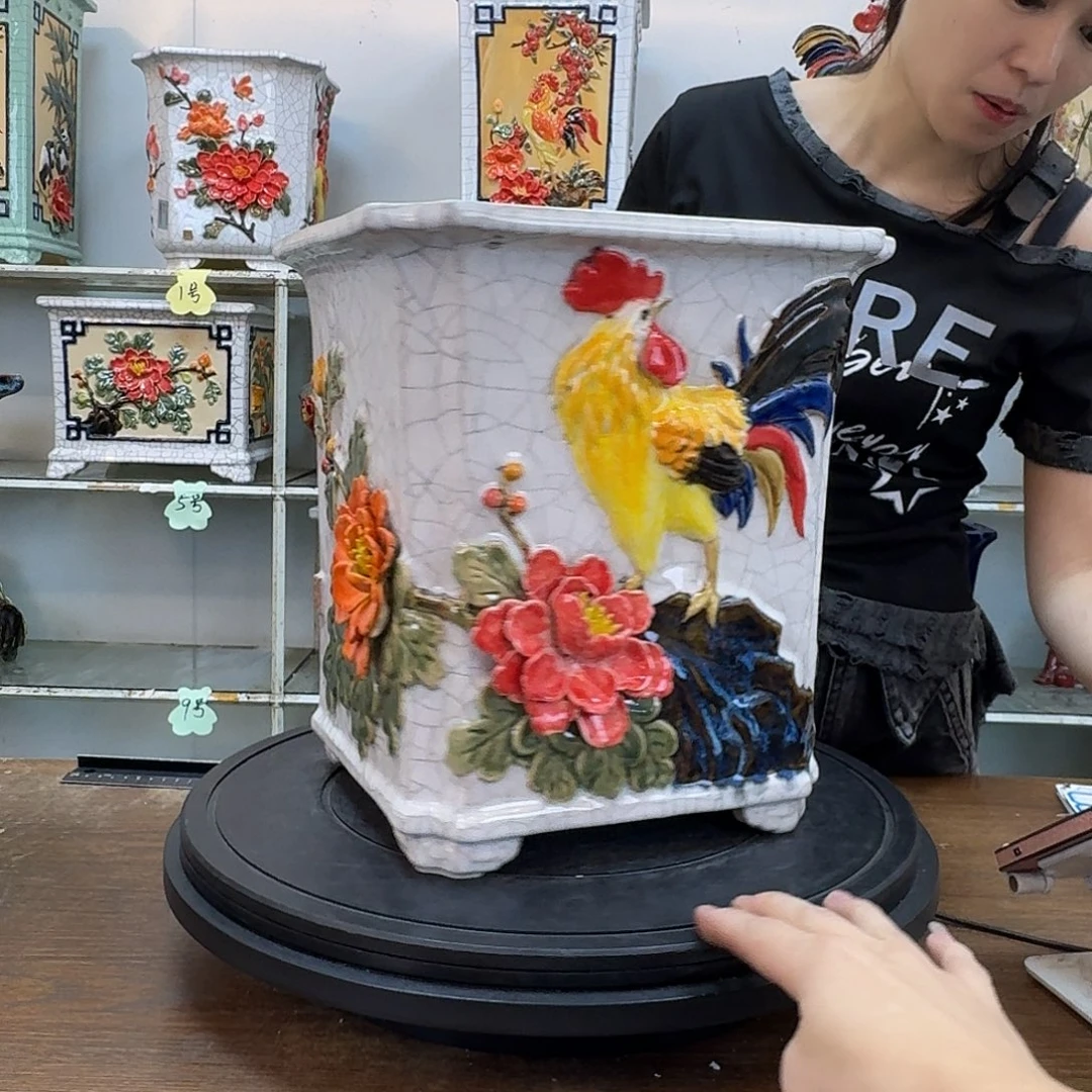 博***厂石湾盆300陶泥花盆