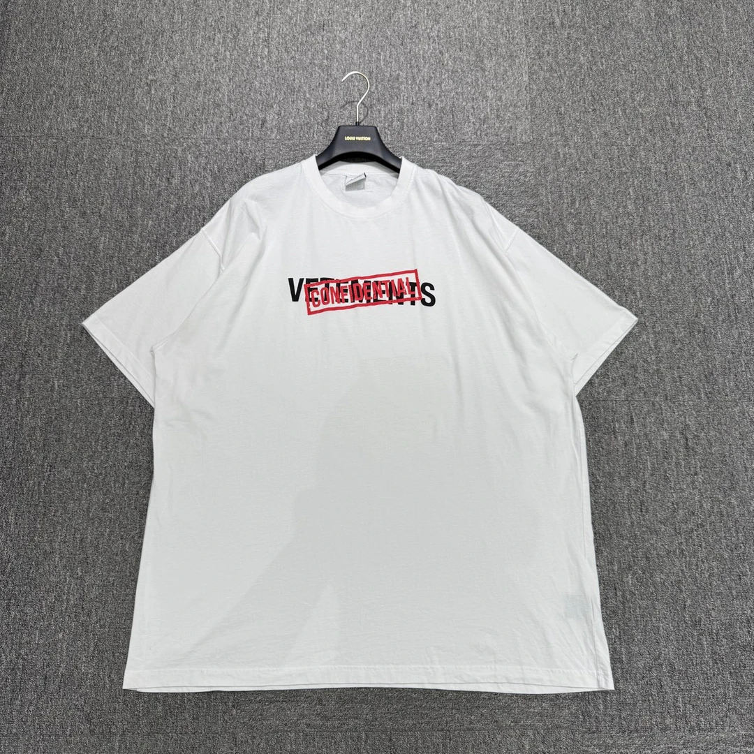 99新 VETEMENTS Vetements 机密印花短袖/L码/14925