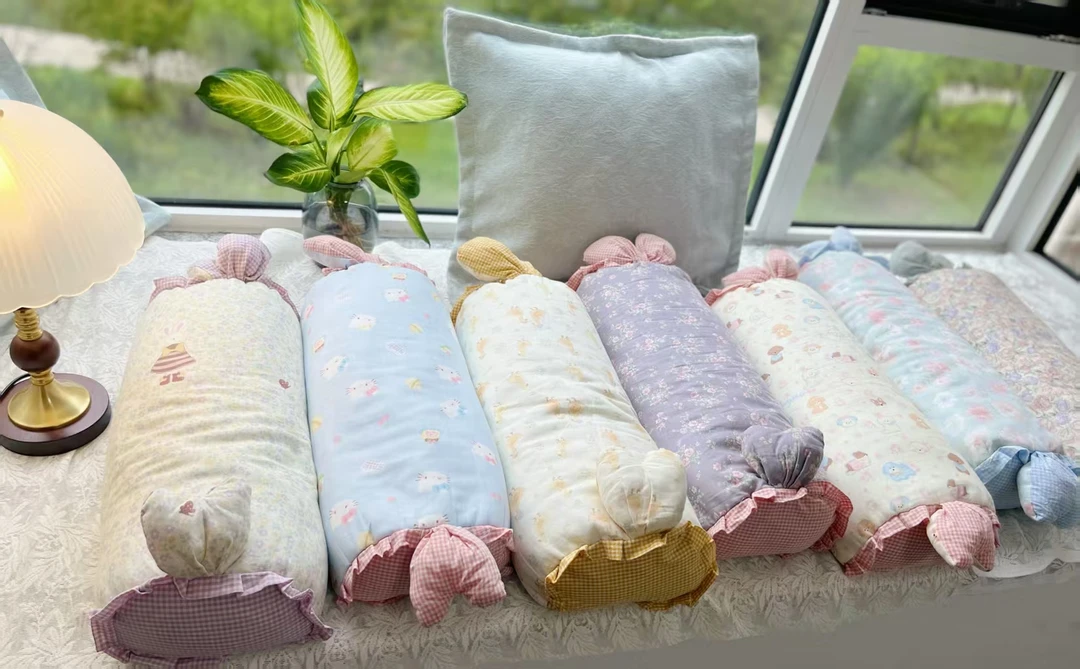 【贵和】全棉小清新印花双层纱兔耳枕荞麦枕