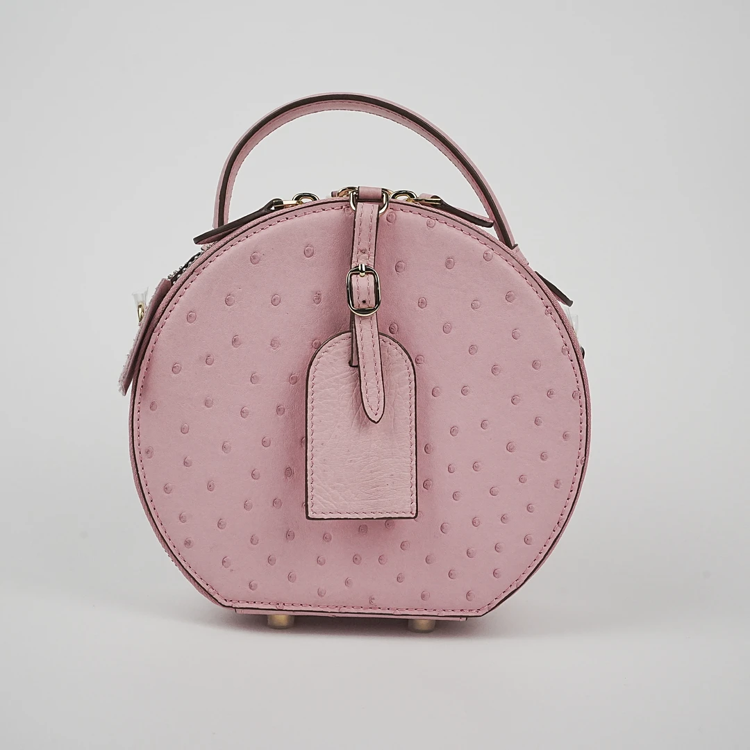 匠人乔皮具【鸵鸟/蜥蜴】鸵鸟皮百搭经典时尚女士单肩斜挎包7Z