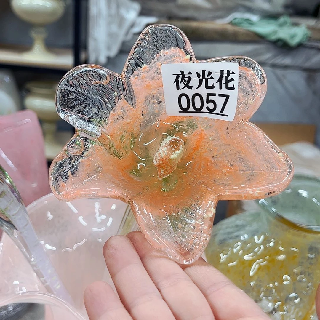 夜光百合0057 家悦美居琉璃摆件