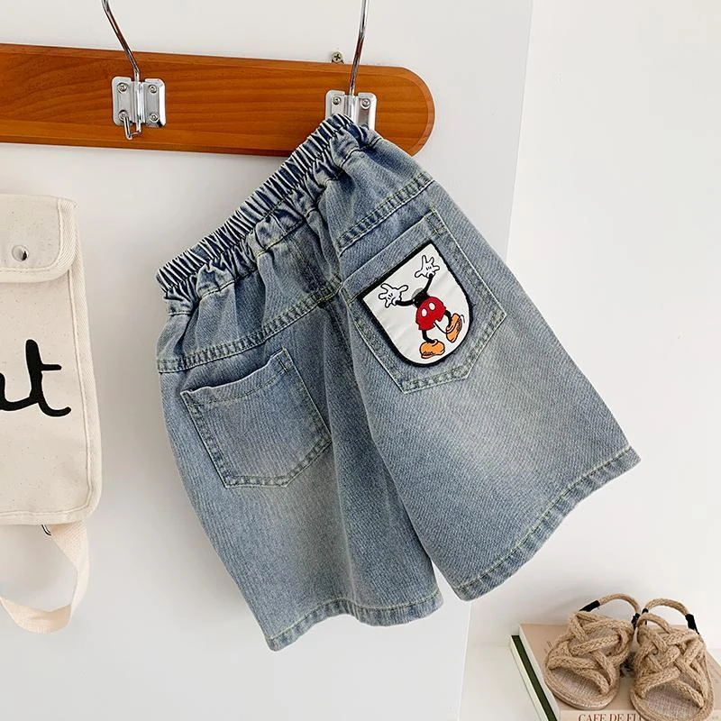 男童夏装夏季牛仔短裤2025新款帅气休闲百搭中裤男孩五分裤潮