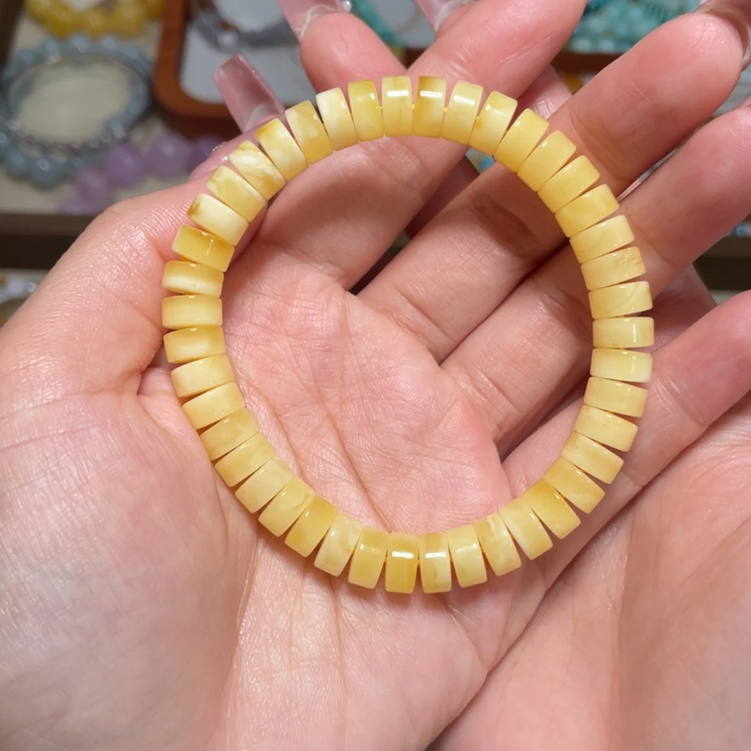 蜜蜡手串未镶嵌素圈