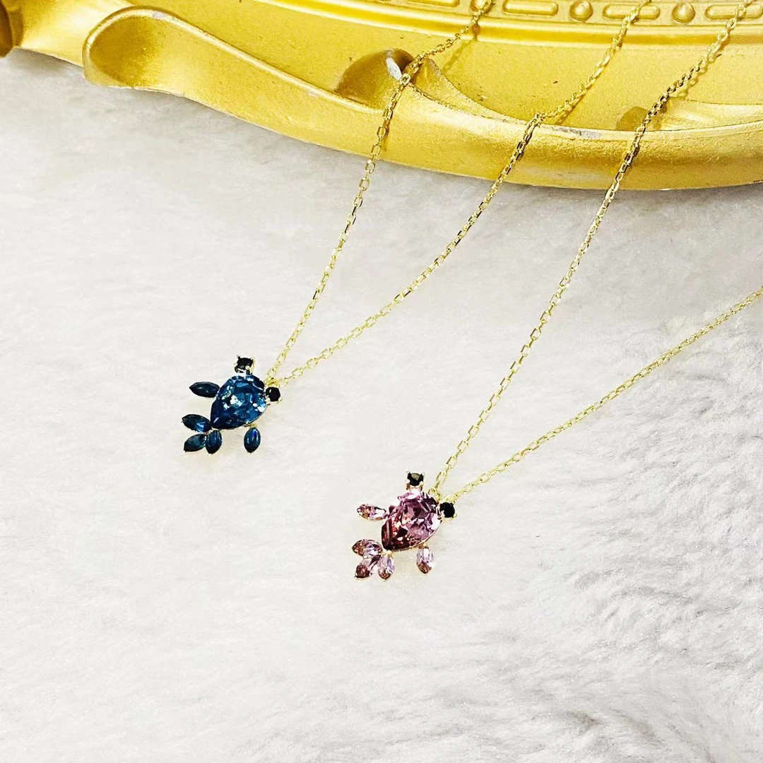 坠链均925银合成锆石 d80 d84【精致小鱼银项链】减龄小鱼锁骨链女