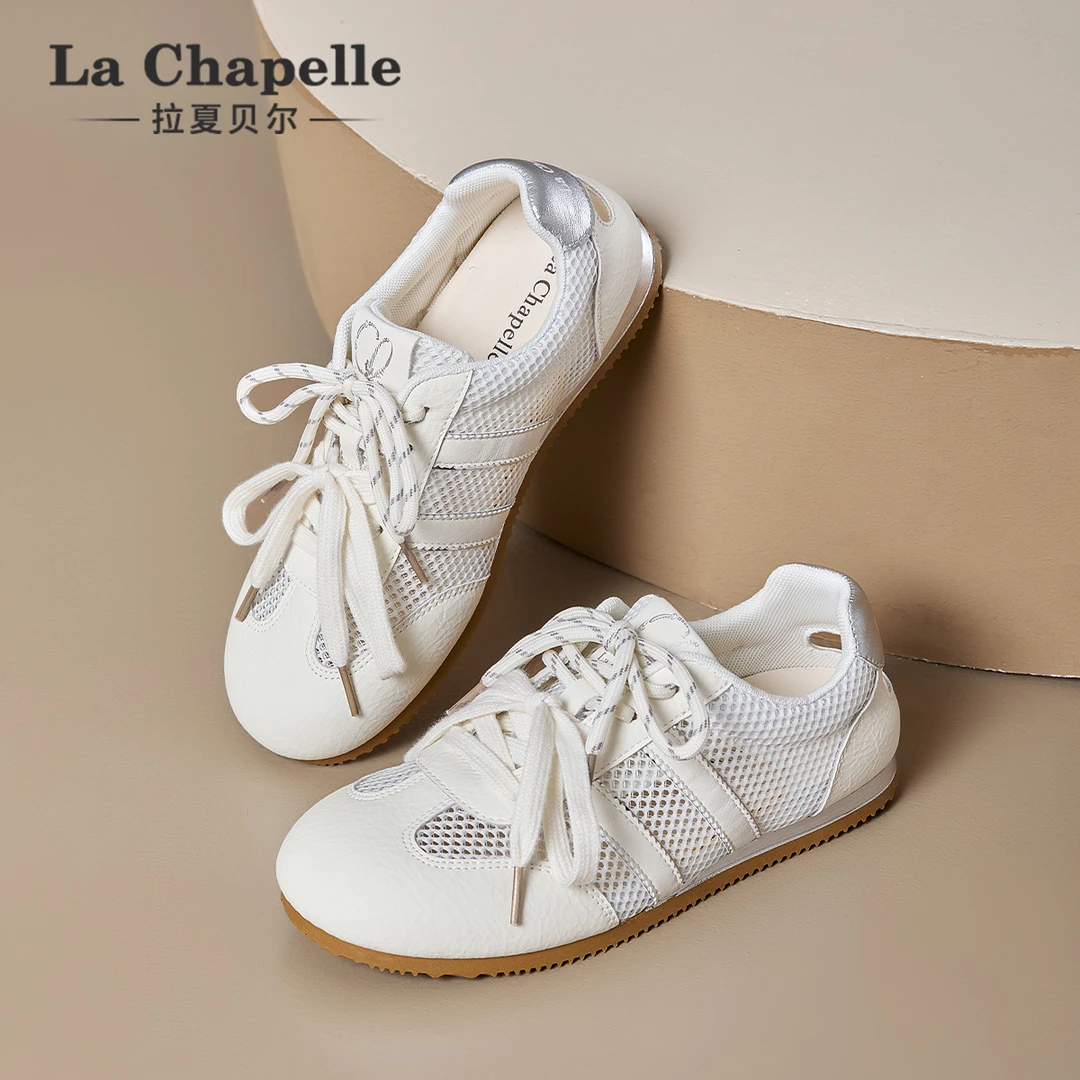 拉夏贝尔德训鞋女2025年夏季新款镂空透气轻便舒适软底防滑休闲鞋