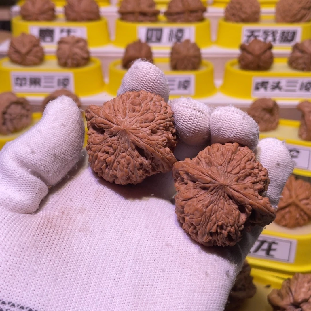 河***家桃核把件百花山满天星