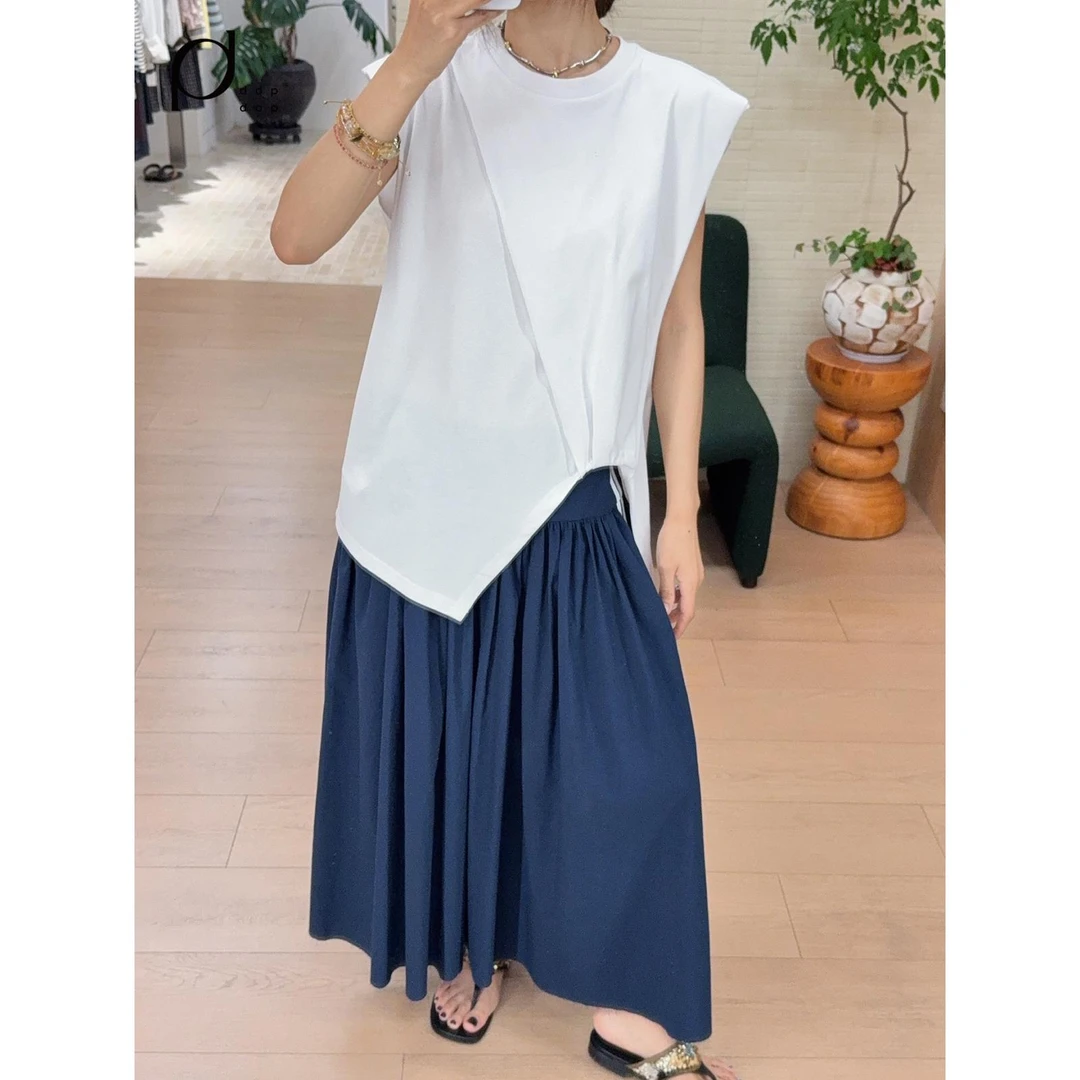 ANNAMOOER2025夏休闲A字长款半身裙女1186dopdop买手店
