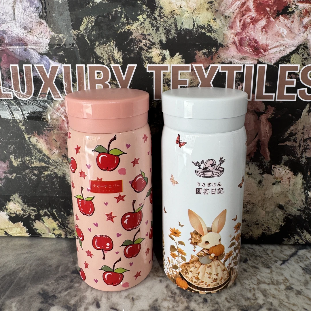 日本设计师手绘口袋杯316不锈钢水杯便携200毫升随行口红杯