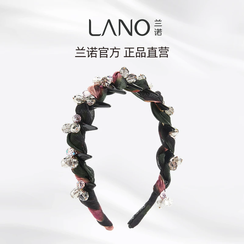 兰诺手工编织发箍欧根纱碎花发饰百搭少女感甜美气质发箍带齿