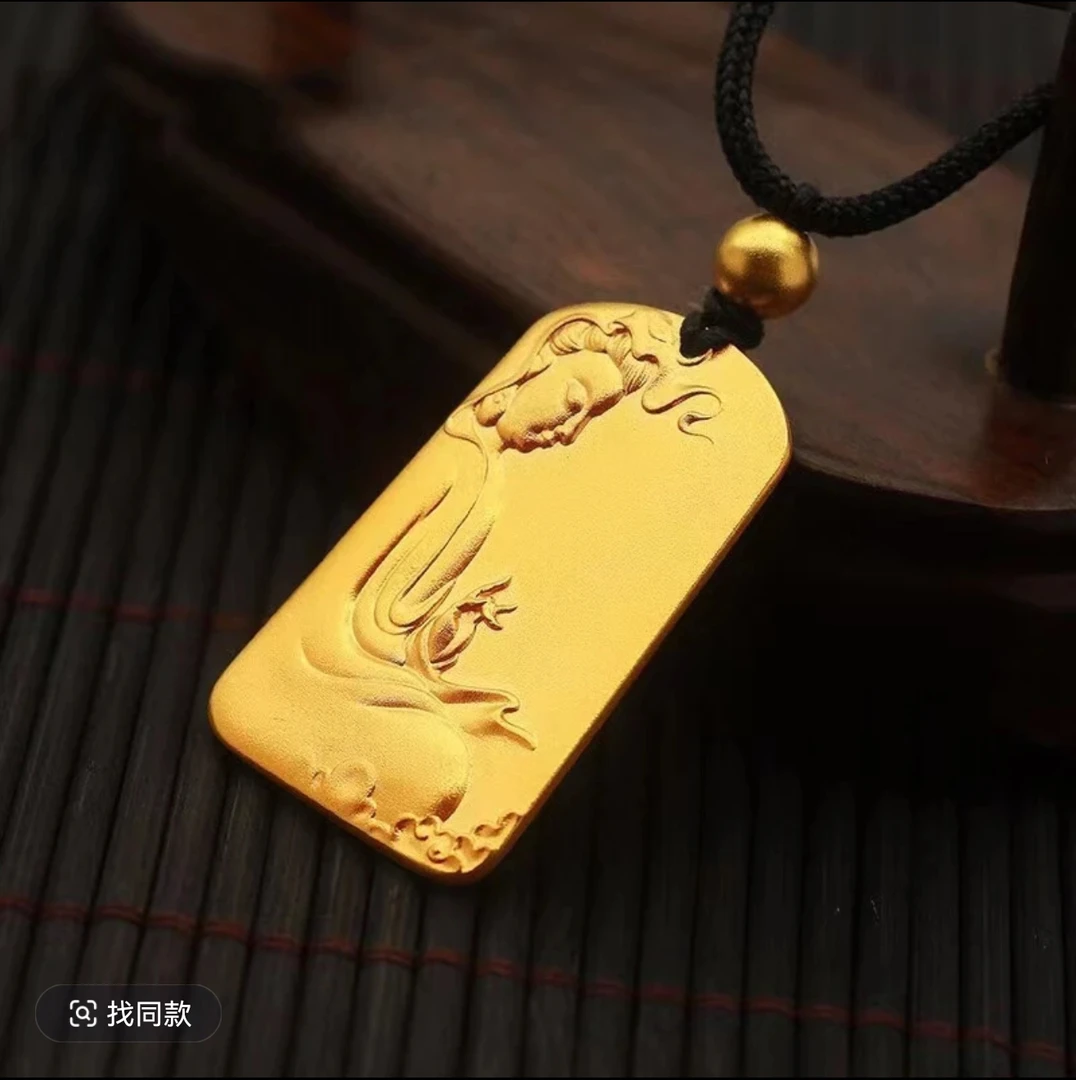 合金吊坠  珍凰珠宝【实心 祥云观音】吊牌宫廷风快手久不褪色时尚