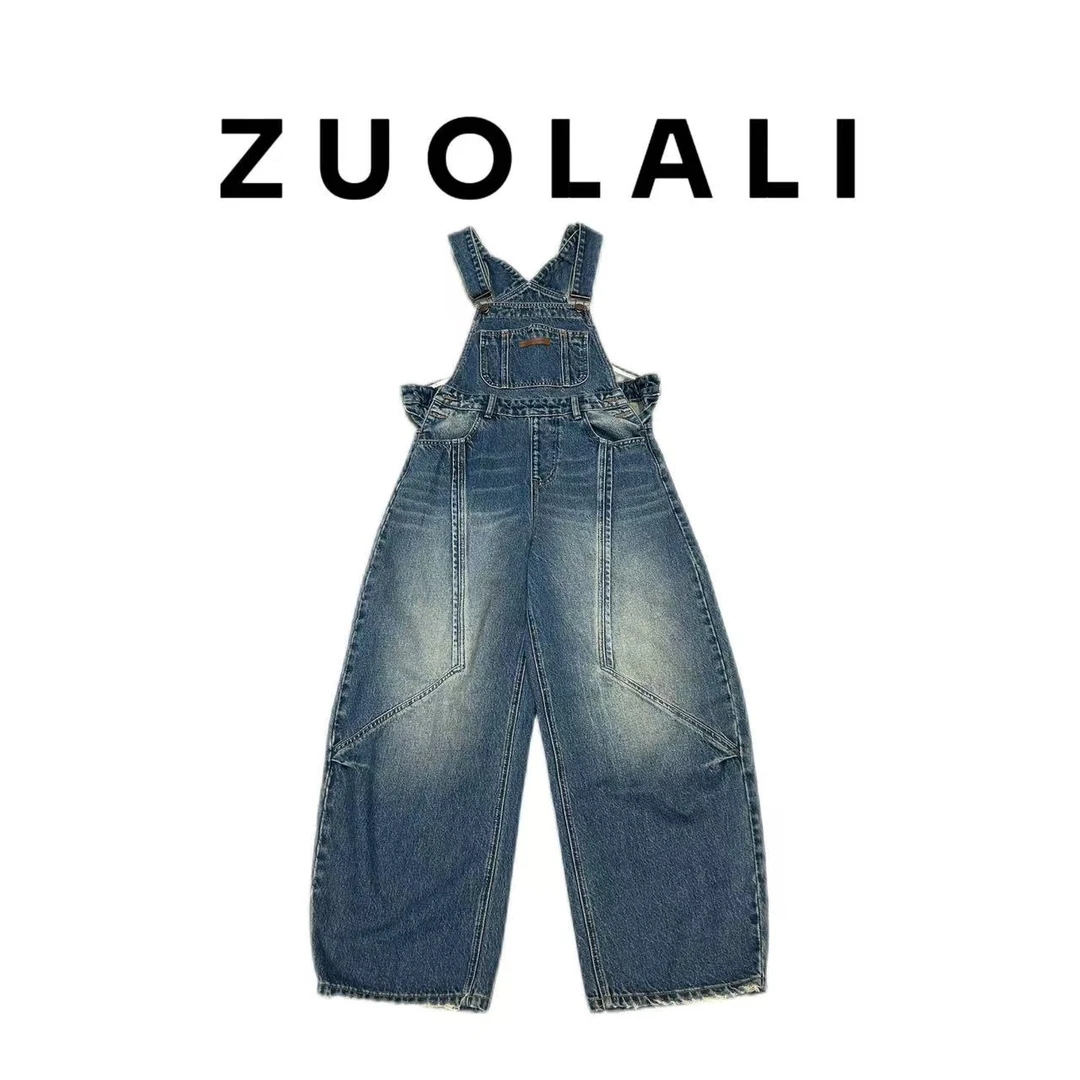 ZUOLALI/左拉励【弯刀背带】秋季牛仔弯刀设计-工装背带裤