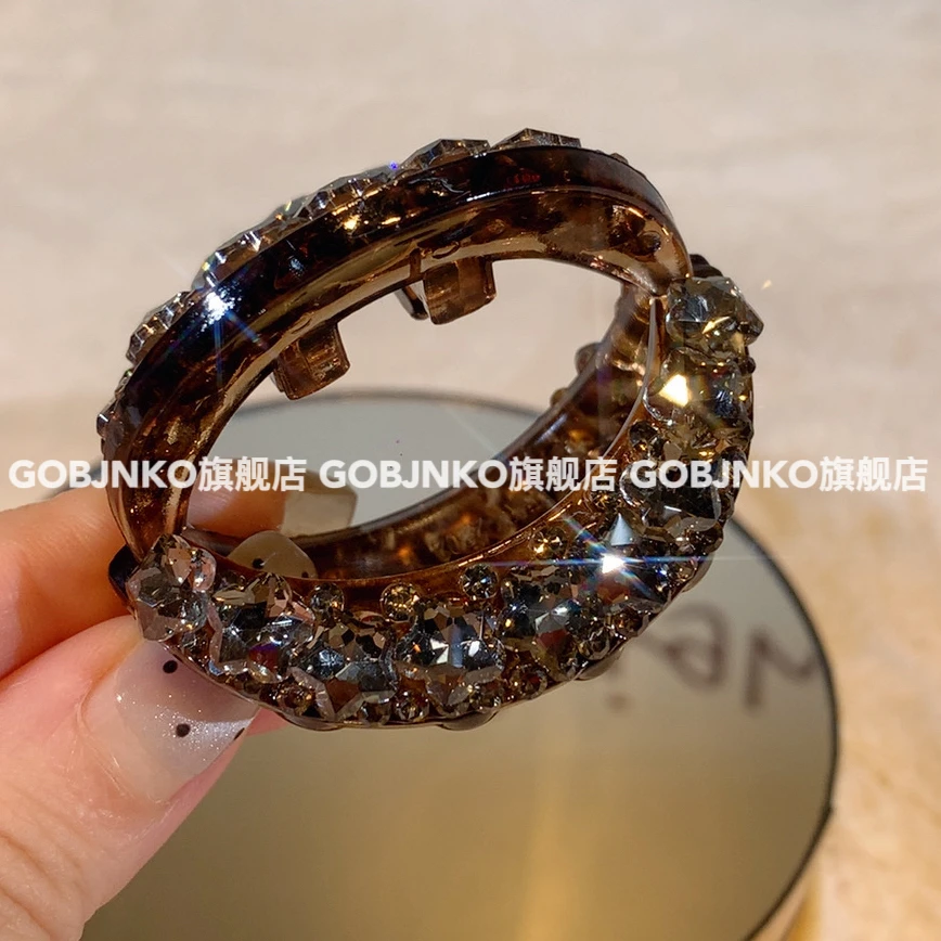 GOBJNKO日韩女复古港风星球抓夹法式发夹饰品百搭复古韩系精致款