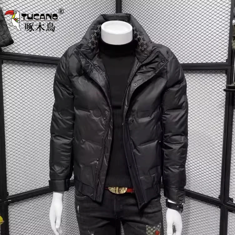 啄木鳥冬季潮牌立领棉衣服男士轻薄休闲上衣面包服保暖加厚防寒服
