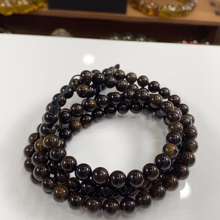琥珀未镶嵌手链老油根108