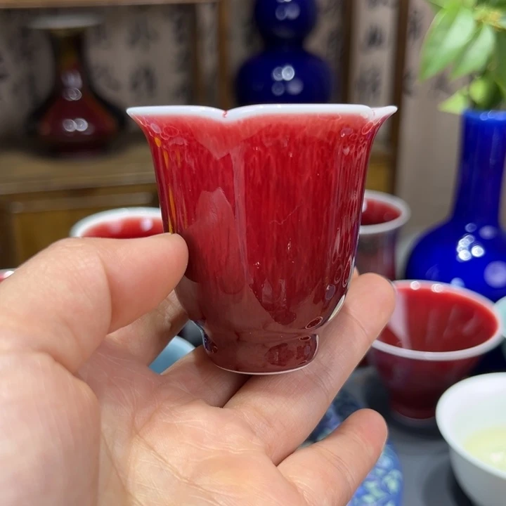 景德镇陶瓷花口杯福利