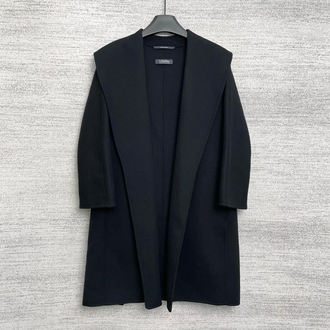 99新 MaxMara W118353/翻领系带大衣/36码
