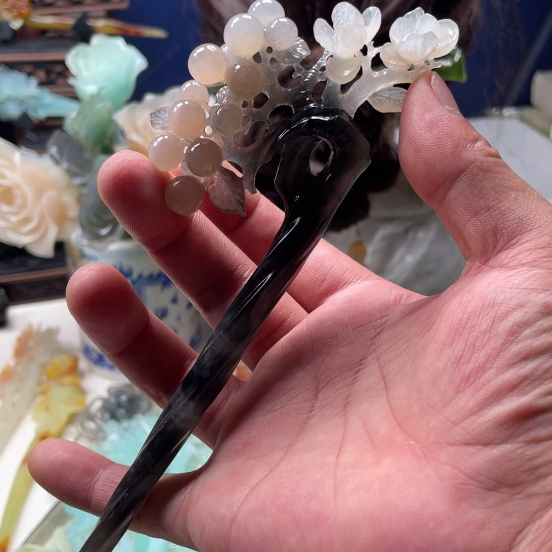 【闪购商品】蛇纹石玉未镶嵌发饰J****