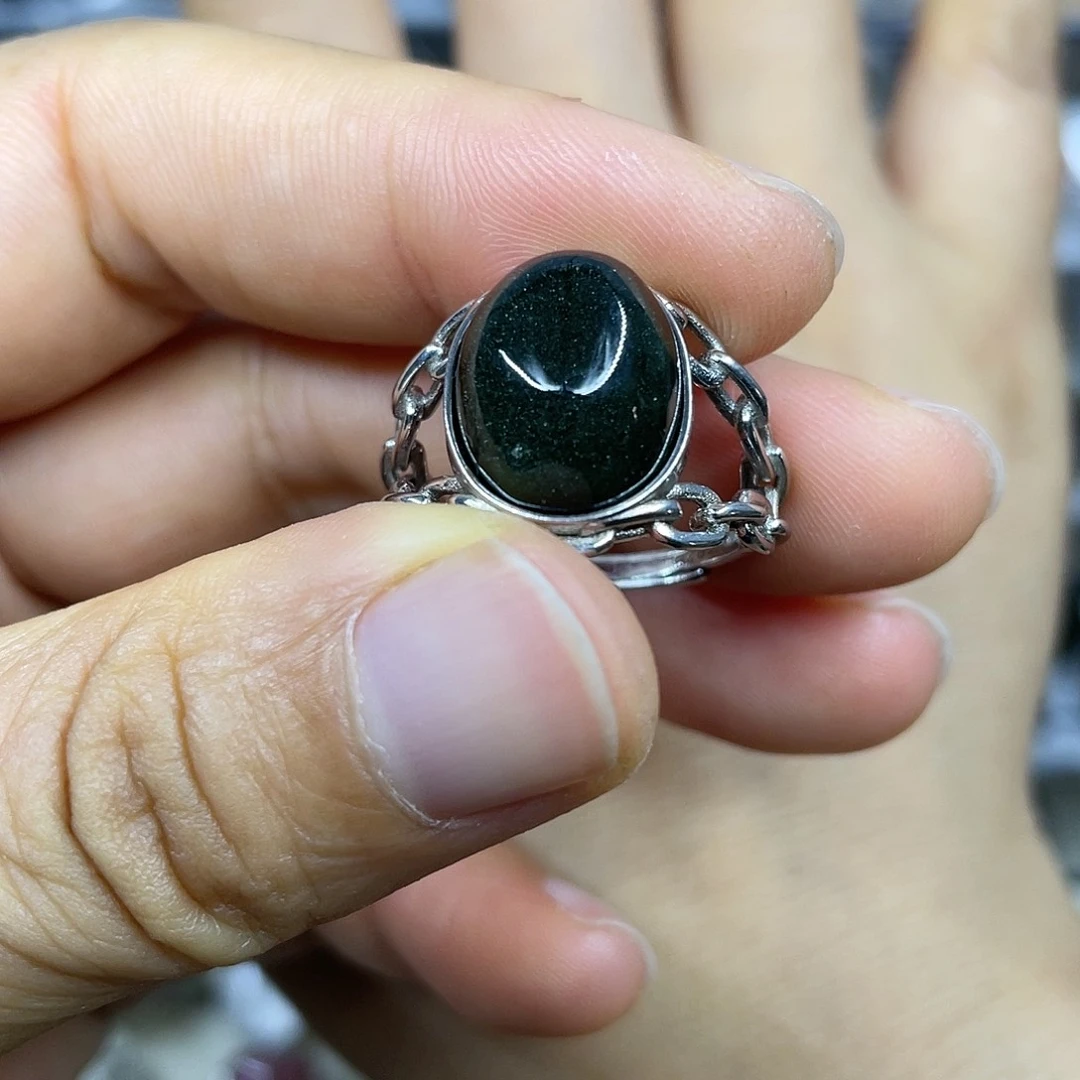 【闪购商品】银S925镶嵌珠宝半成品水晶戒指