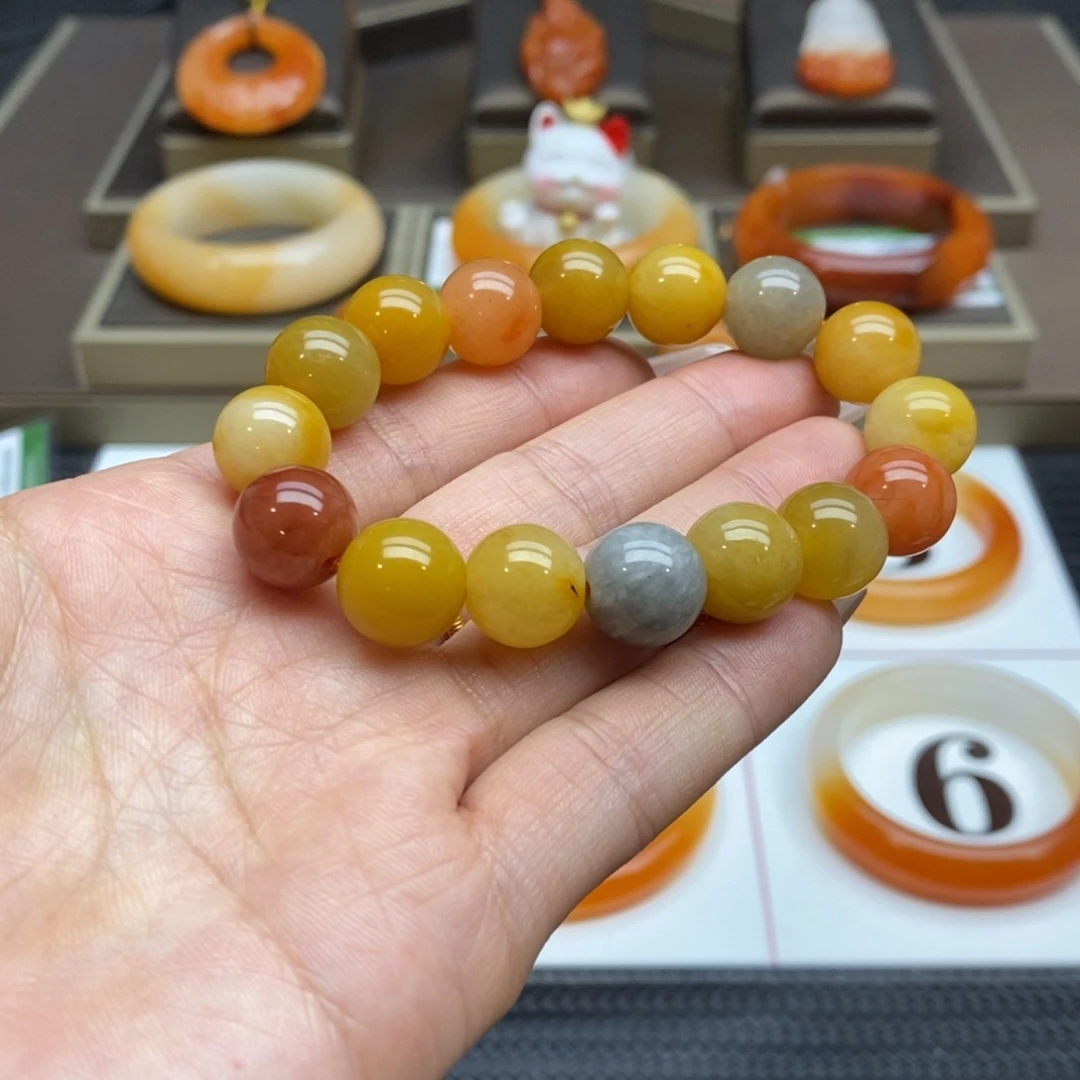 石英质玉（黄龙玉）未镶嵌手串