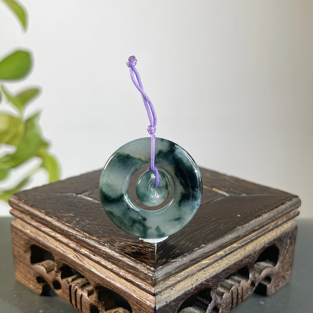 JCW21-39  天然缅甸A货翡翠  子母扣