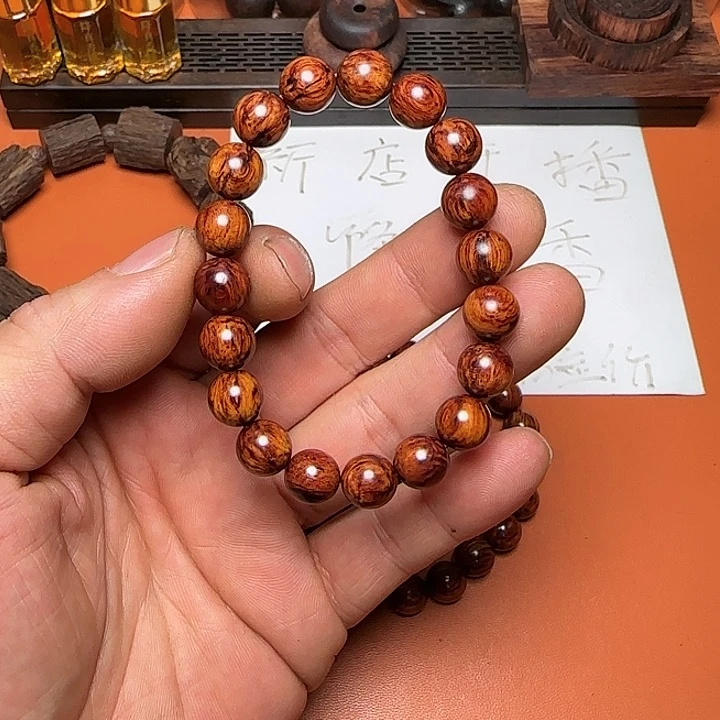 降真香其他海南红降1.0圆珠单圈手串