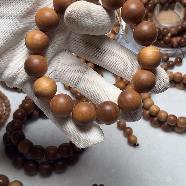 檀香木手串/手链印度迈索尔老山檀香1.5横纹