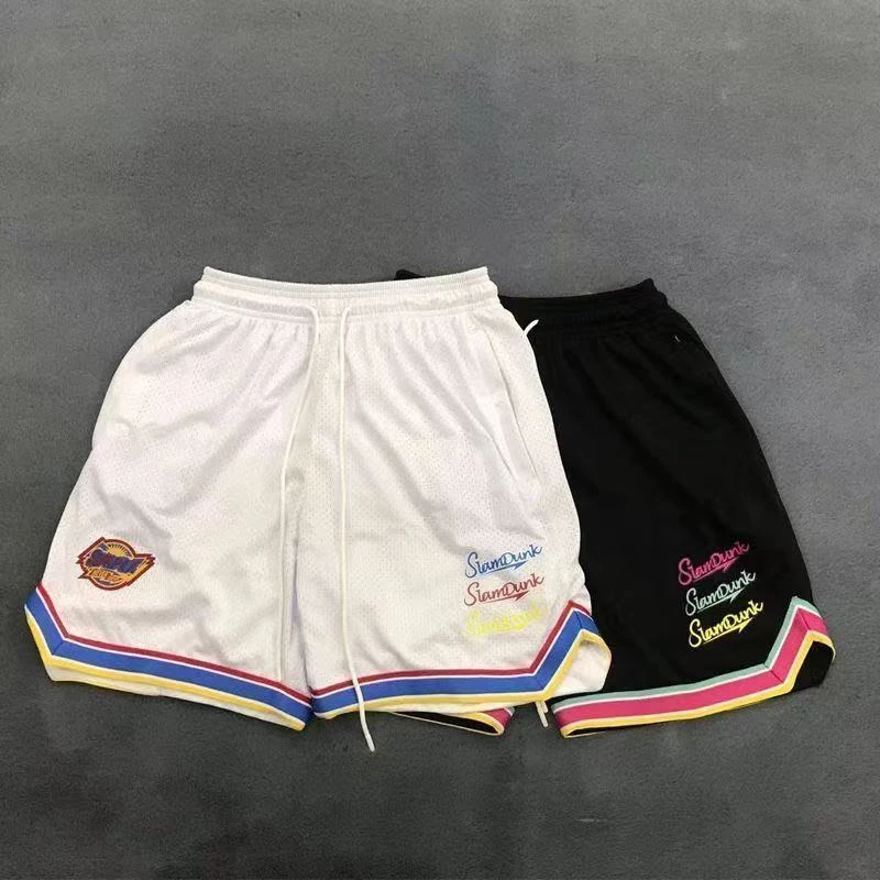 美式短裤男宽松休闲运动裤不过膝训练篮球裤网眼速干透气四分裤夏