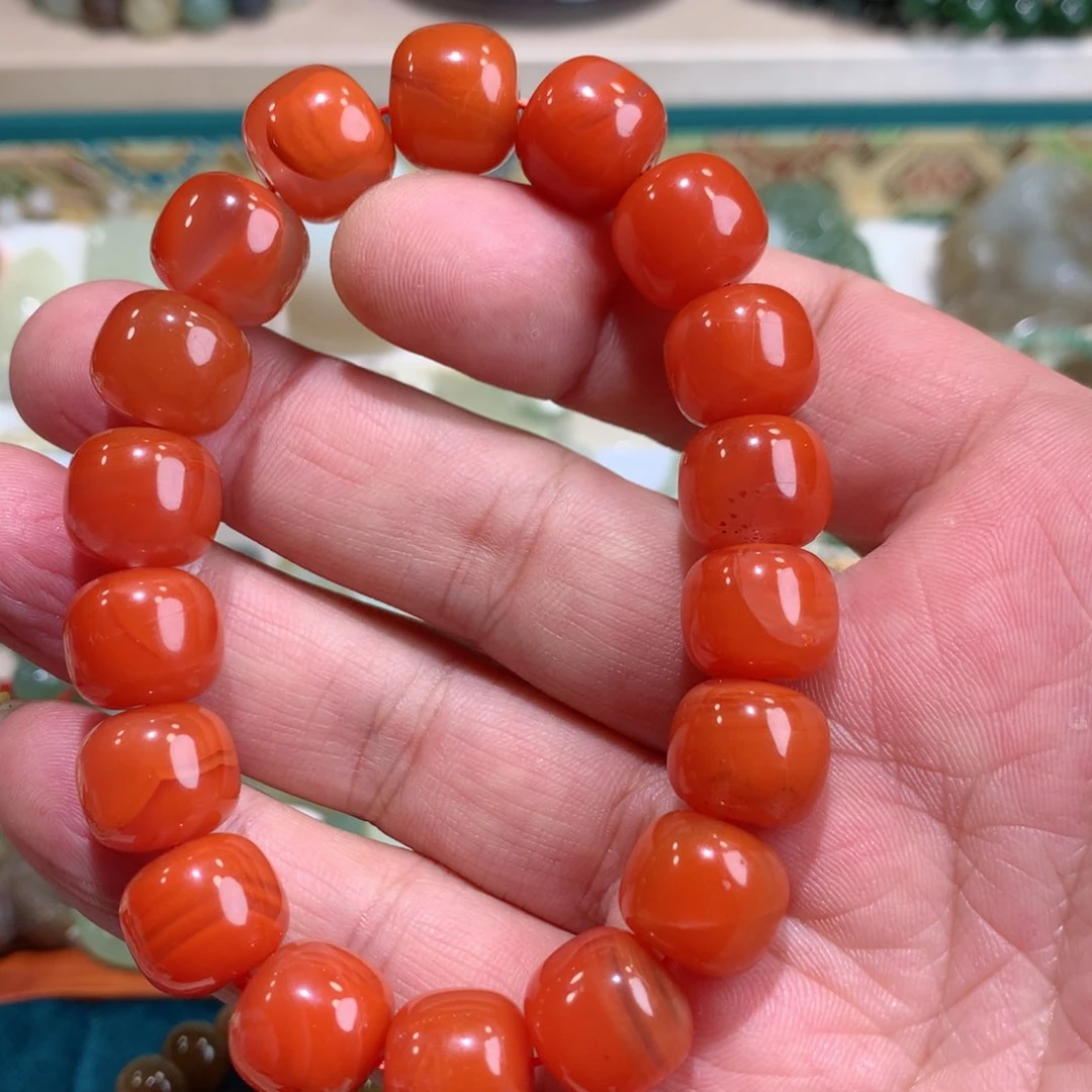 南红玛瑙手链未镶嵌璘**光