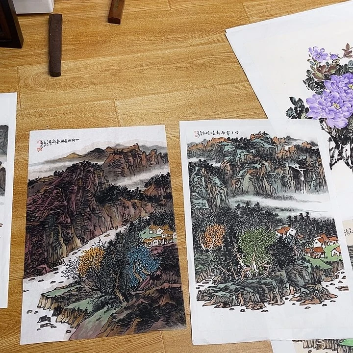 终***树姜奇老师山水作品