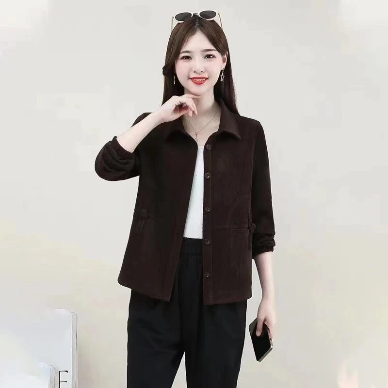 【盘扣单款】外套春秋复古中老年时尚宽松遮肉显瘦外穿气质长袖