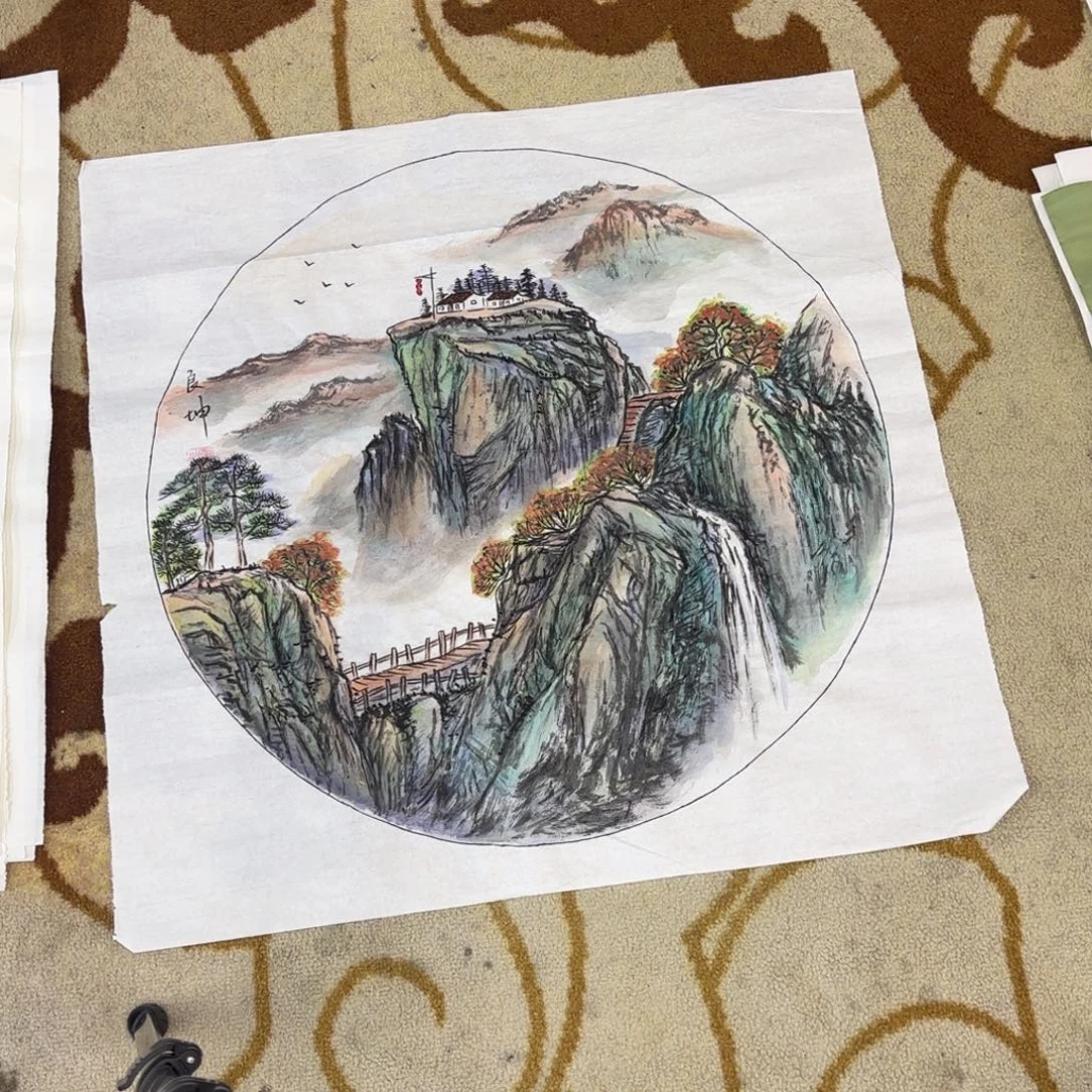 国画崔良坤四尺斗方艺
