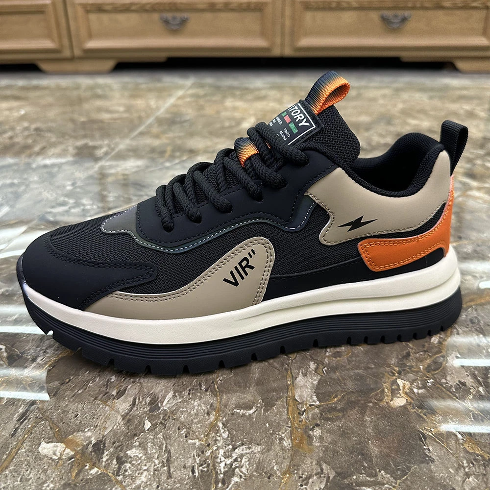 男鞋秋冬季2025新款百搭透气皮面男士休闲鞋百搭轻便软底运动鞋子