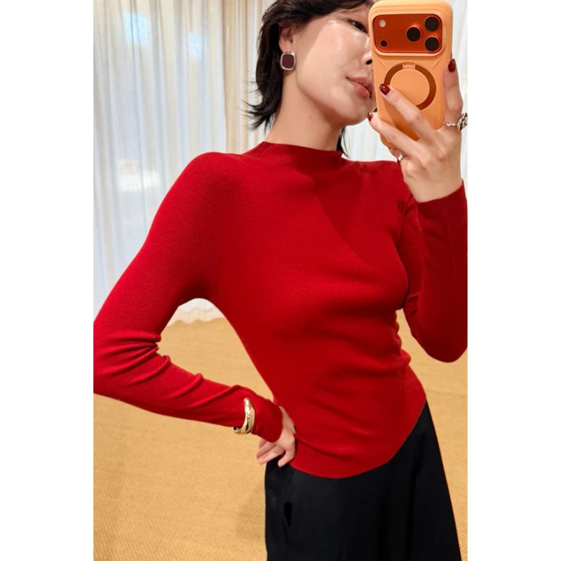 HERLAND她地【宇航员】简约打底衫内搭秋冬百搭高级感保暖毛衣