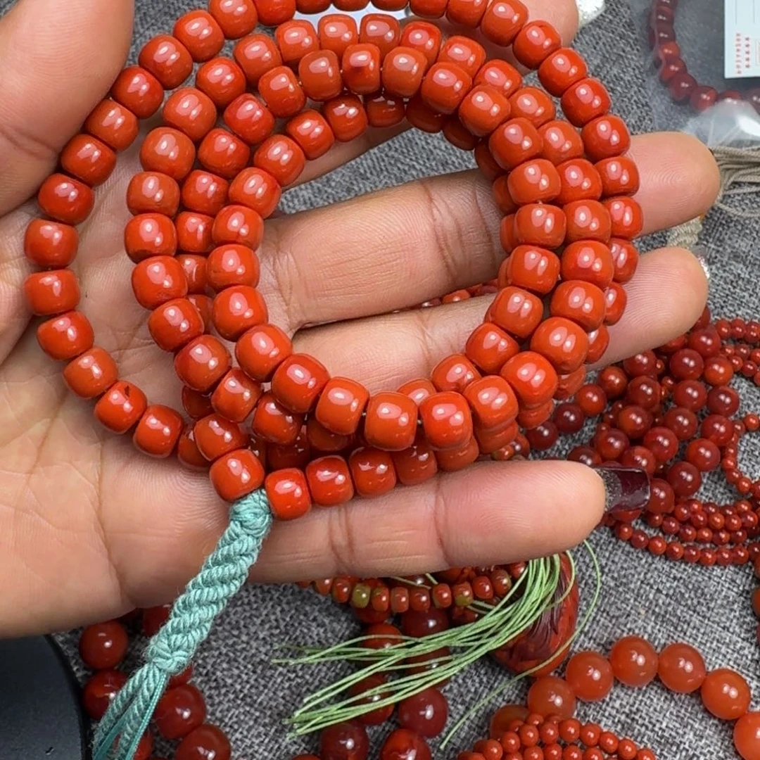 南红玛瑙未镶嵌手链