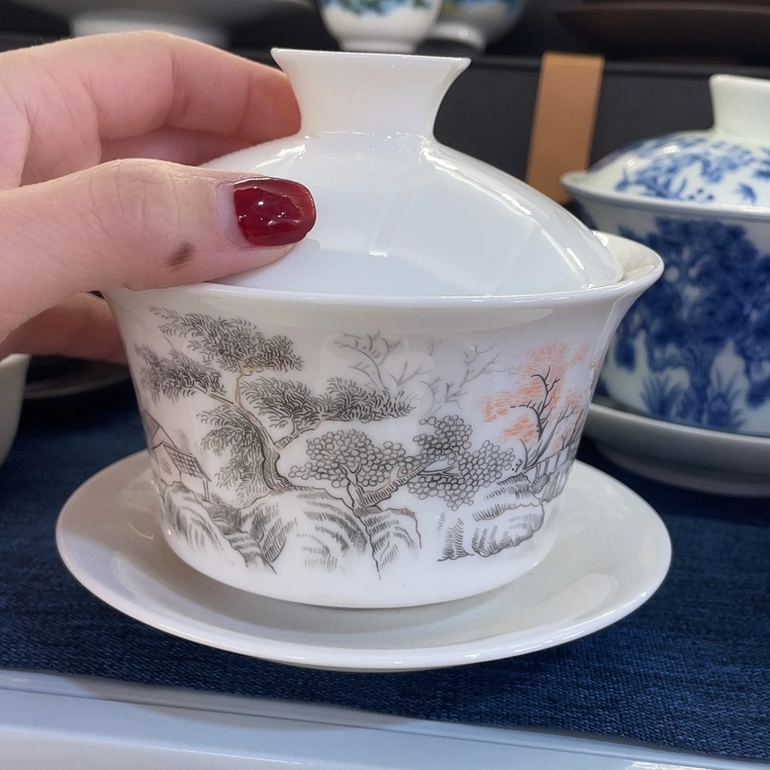 陶景德陶瓷盖碗茶具