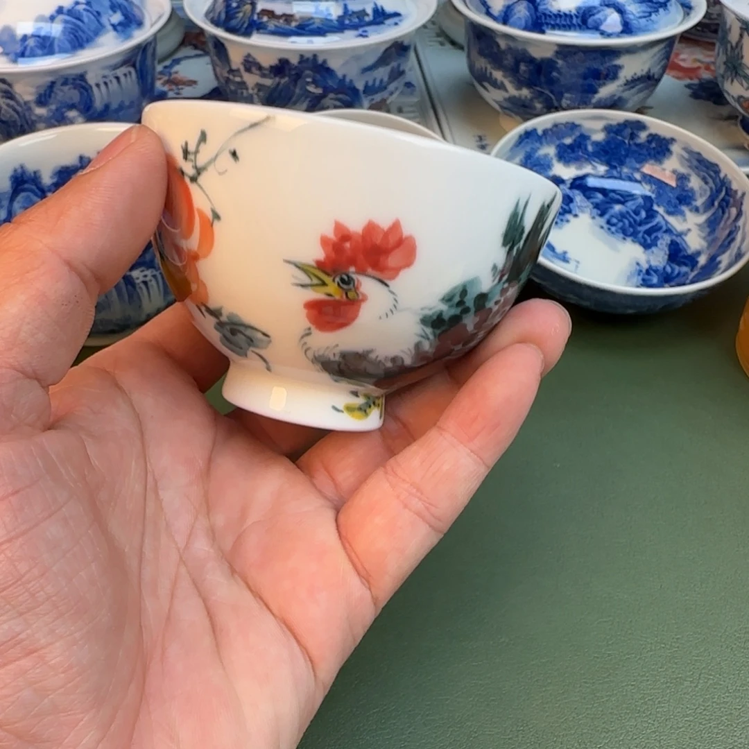 陶纯手工纯手绘茶具石头378