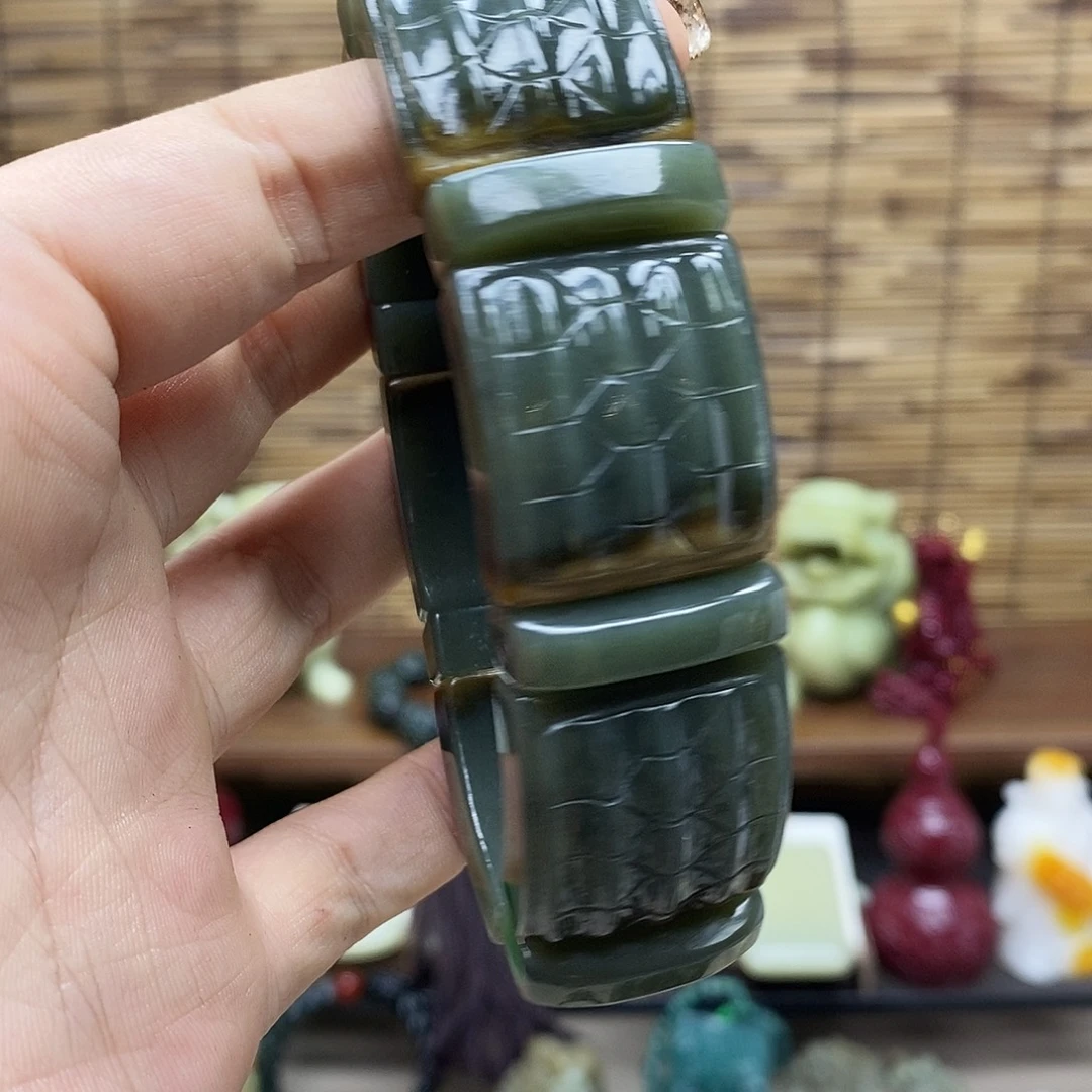 和田玉未镶嵌手链