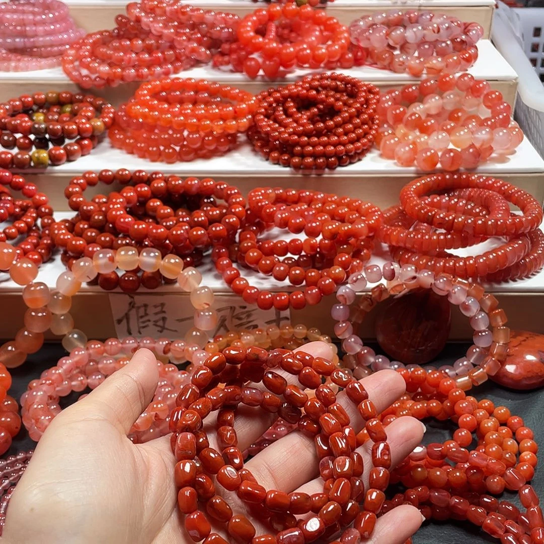 玲***念南红玛瑙未镶嵌手链