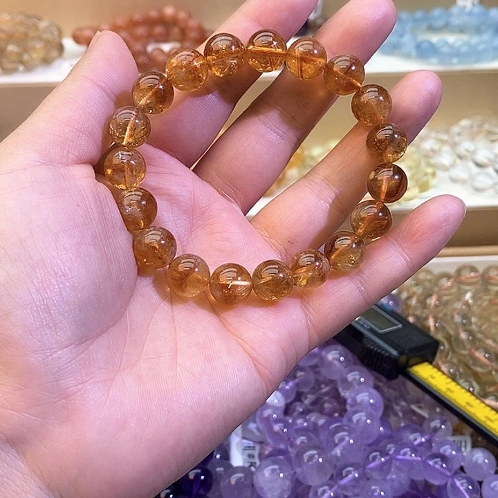 A***猫水晶手链未镶嵌黄塔晶10+