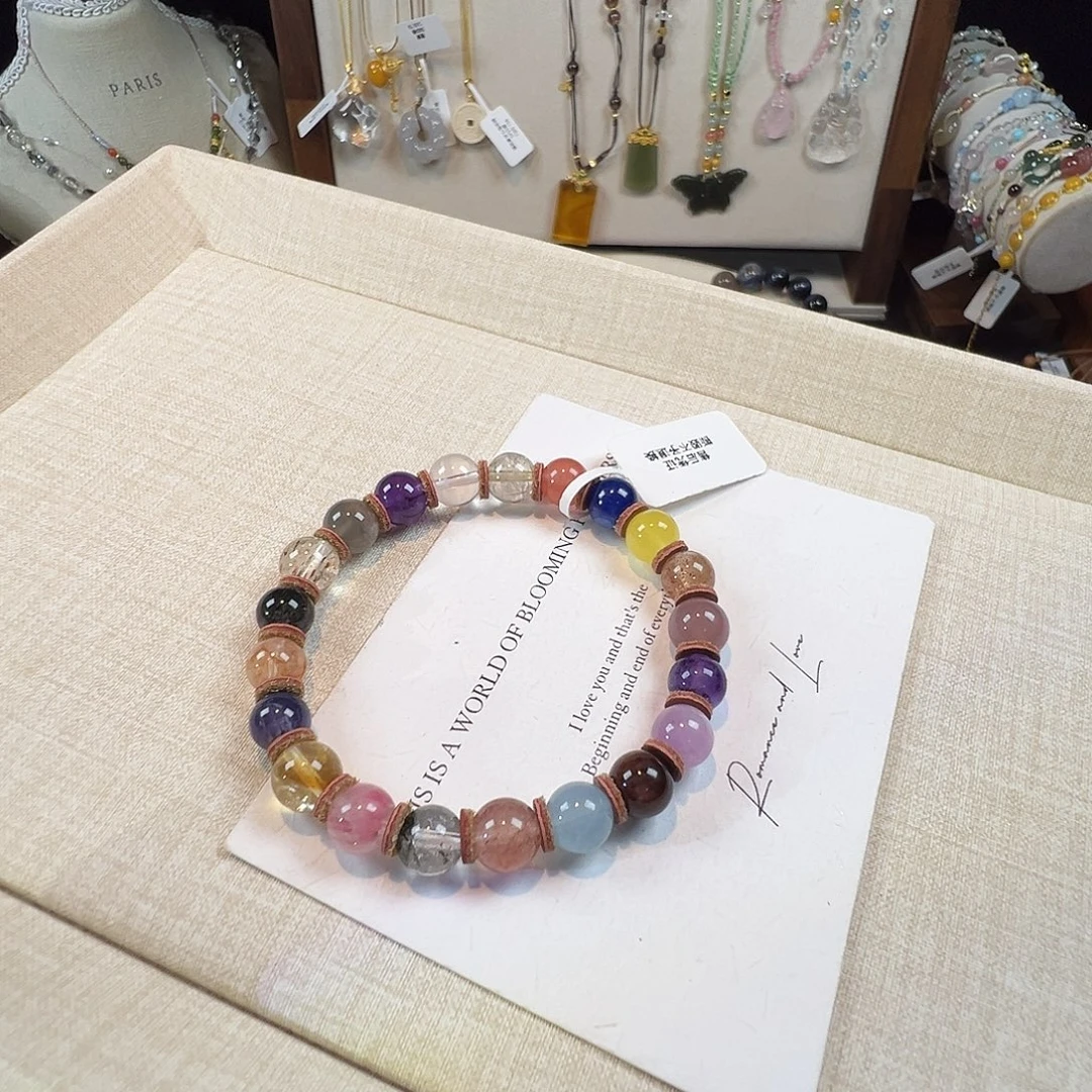 水晶未镶嵌手链多宝卡8