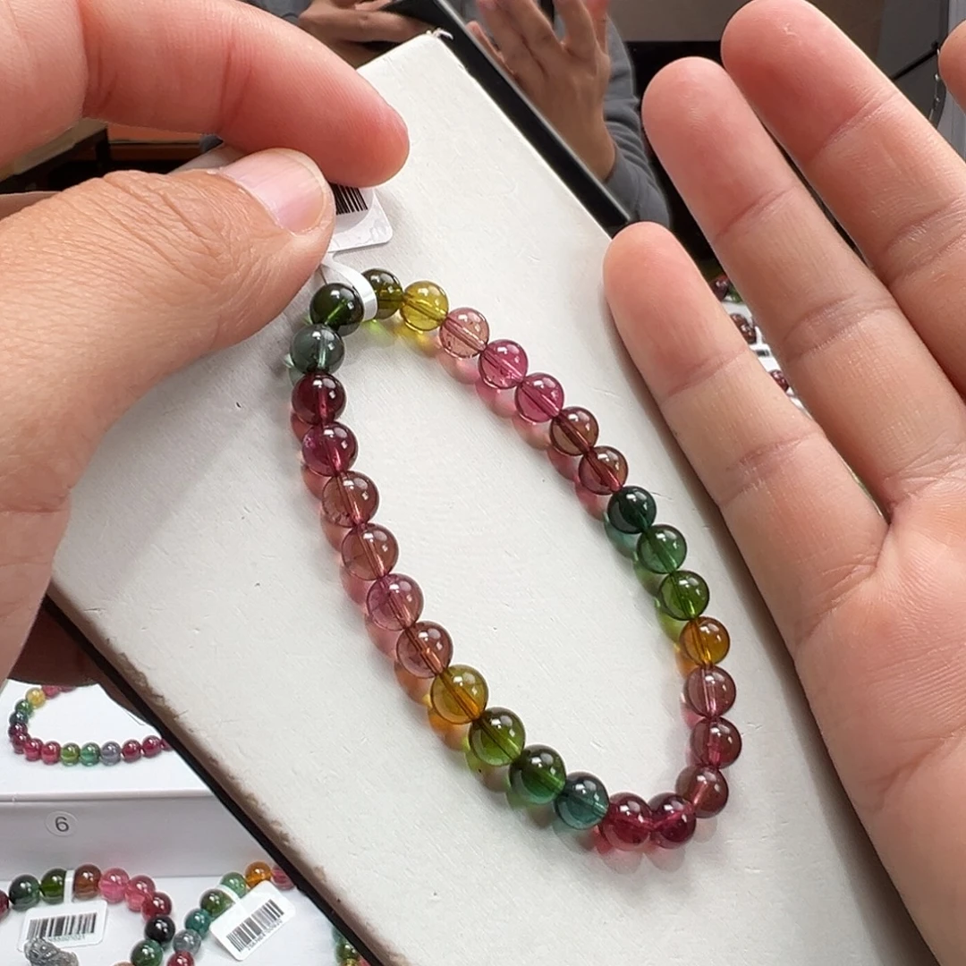 碧玺未镶嵌手串6.5mmmmmmmm