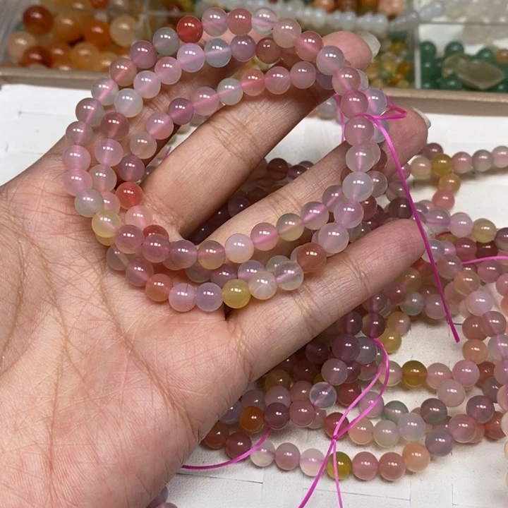 玛瑙/玉髓未镶嵌珠宝半成品卡6盐源多宝1一条