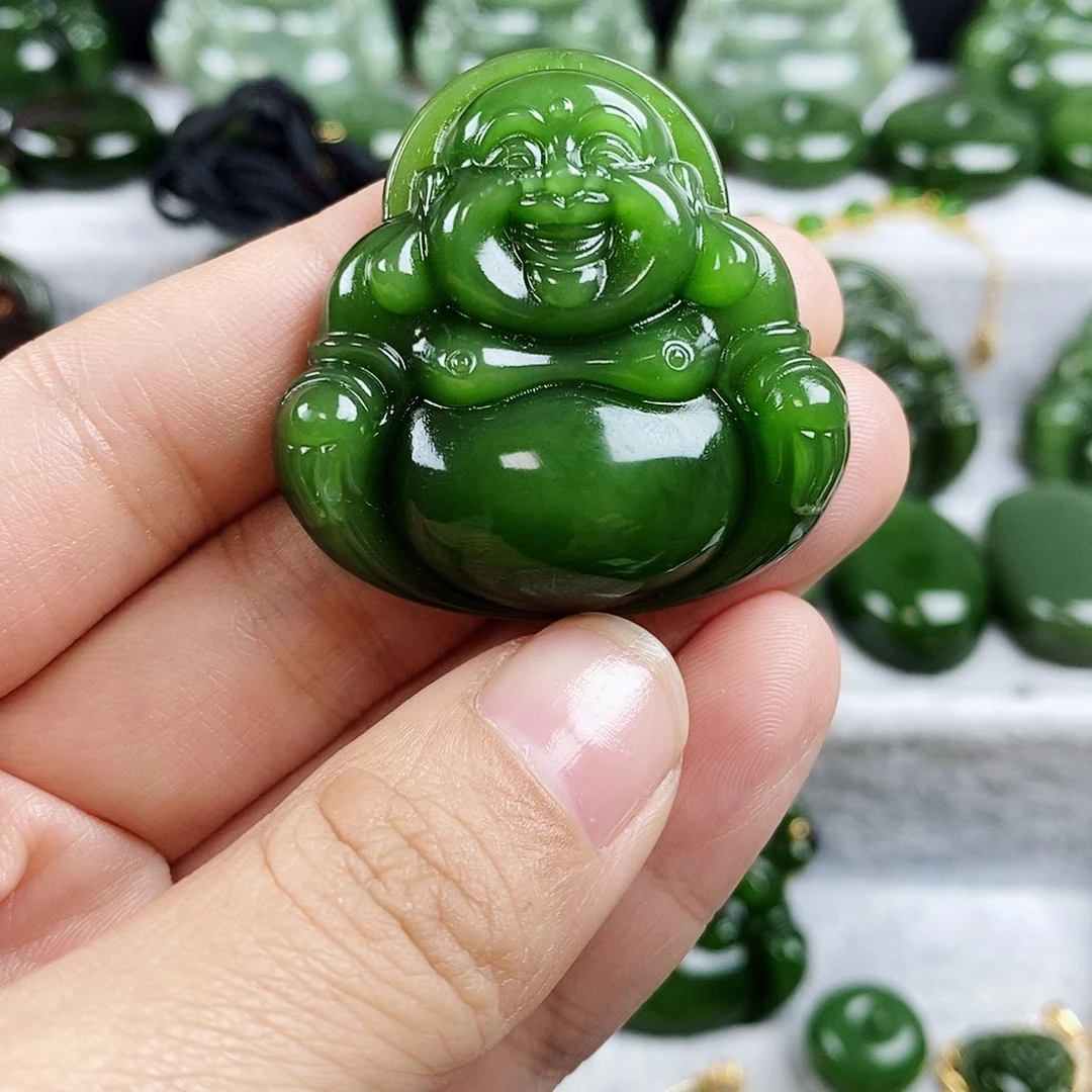 和田玉（碧玉）未镶嵌颈饰40mm