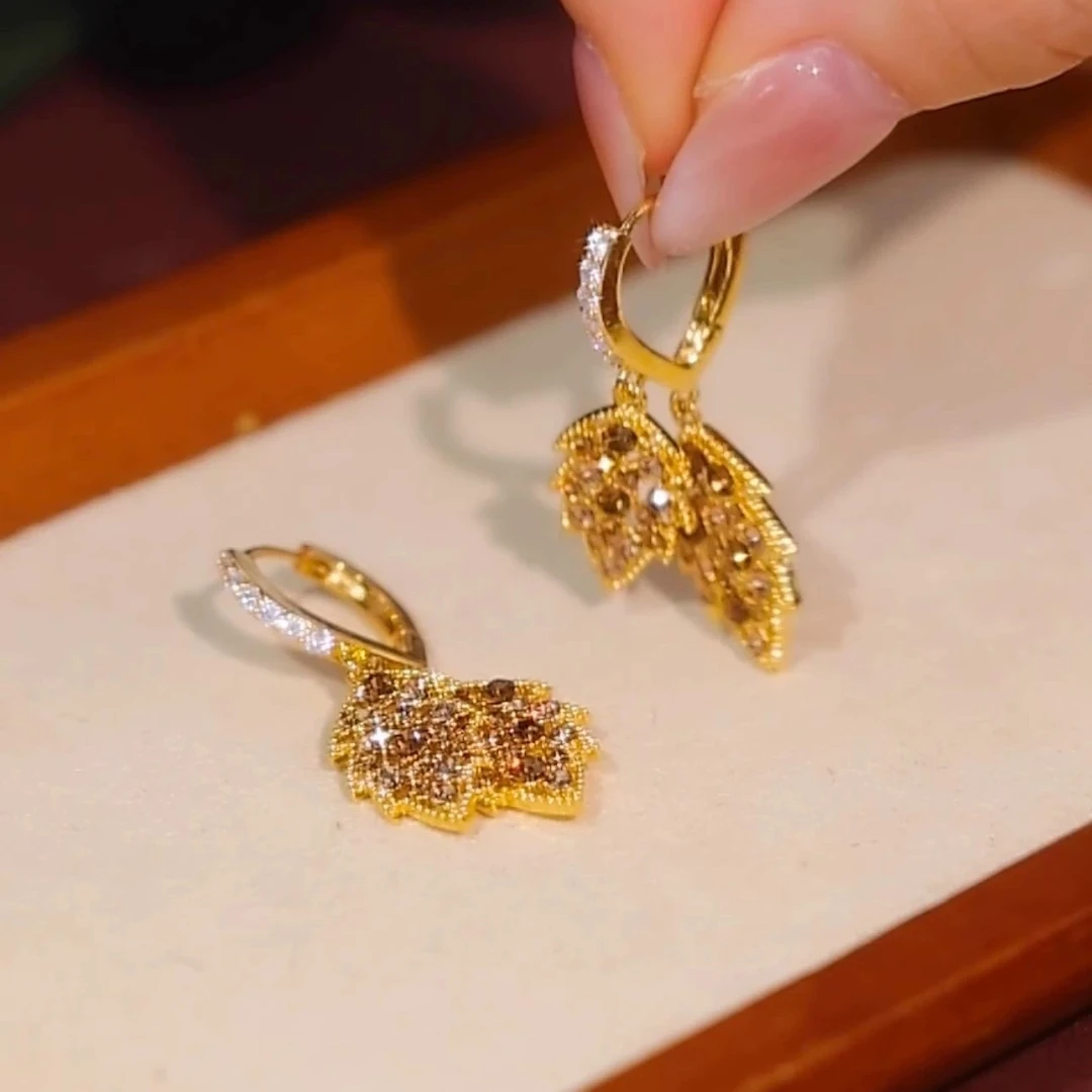 铜合金耳饰 【Q87】气质轻奢百搭简约简约优雅精致网红设计师耳环