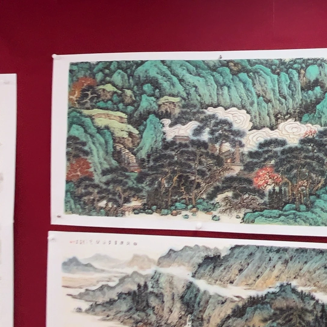 白***生国画叶成兰老师六尺山水作品旭