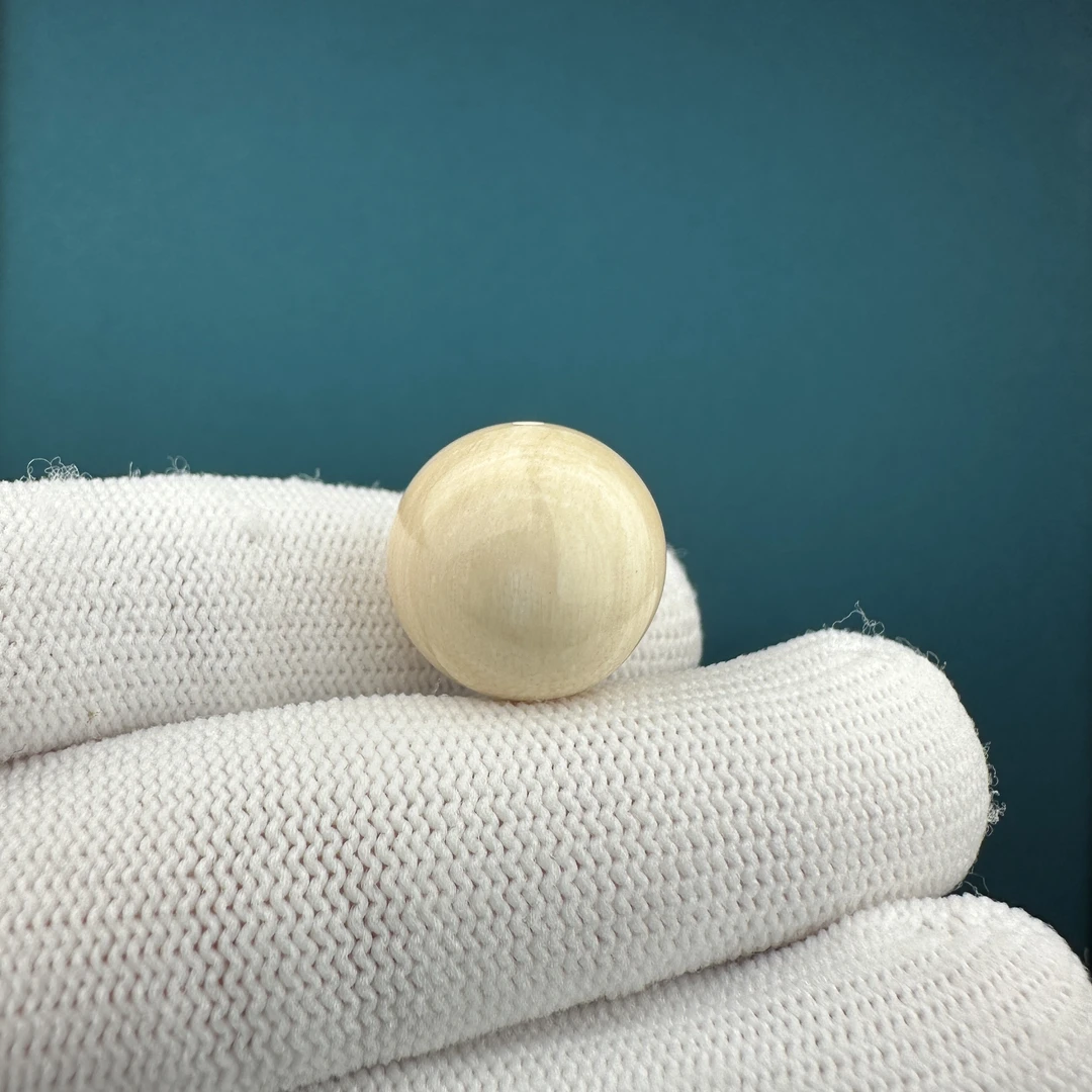 G3151天然猛犸牙圆珠16mm一物一图 假一罚十