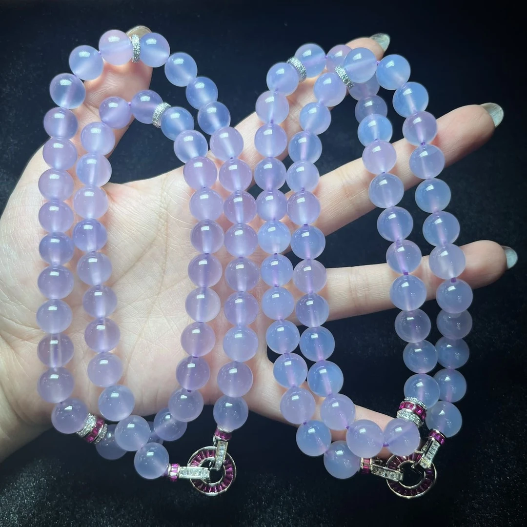 【云上叙】V10902-K 紫罗兰玉髓项链 -多样性发其一-10mm（商城）