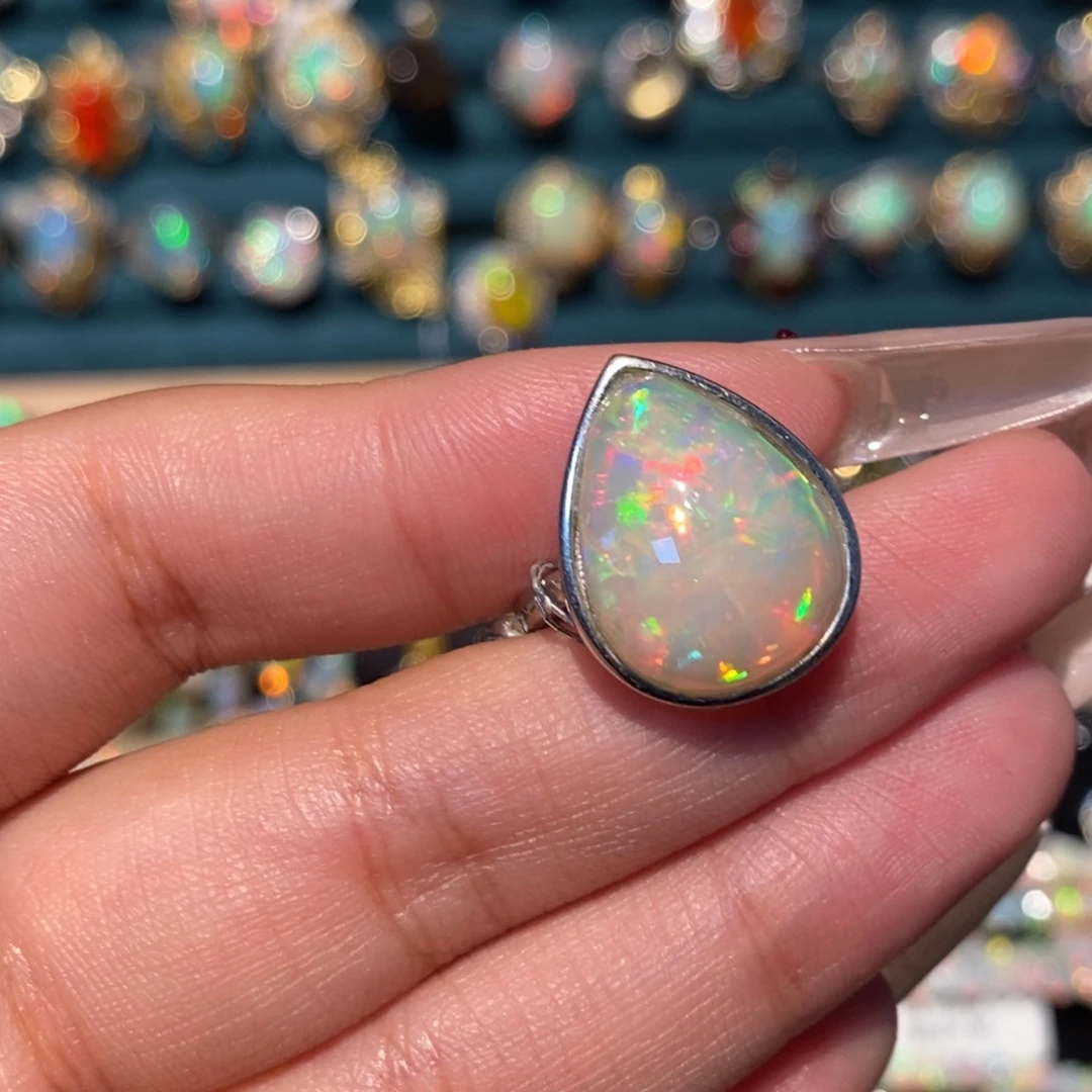 欧泊银S925镶嵌戒指