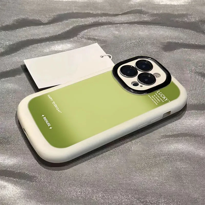 幸运绿色渐变适用iphone16promax苹果15/14P手机壳防摔131211全包